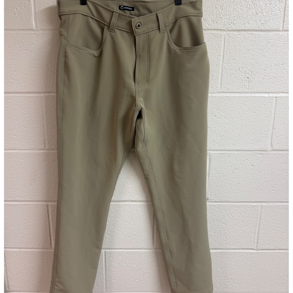 Origin Mens VRSA Stretch Poly Chino Straight 36x32 Tech Utility Pants Khaki USA